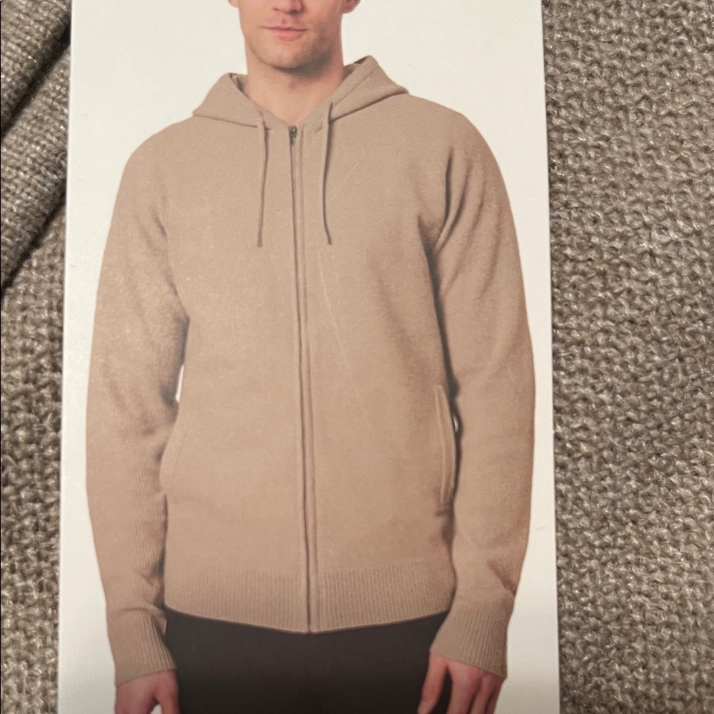 Men's Tan Hooded Sweater